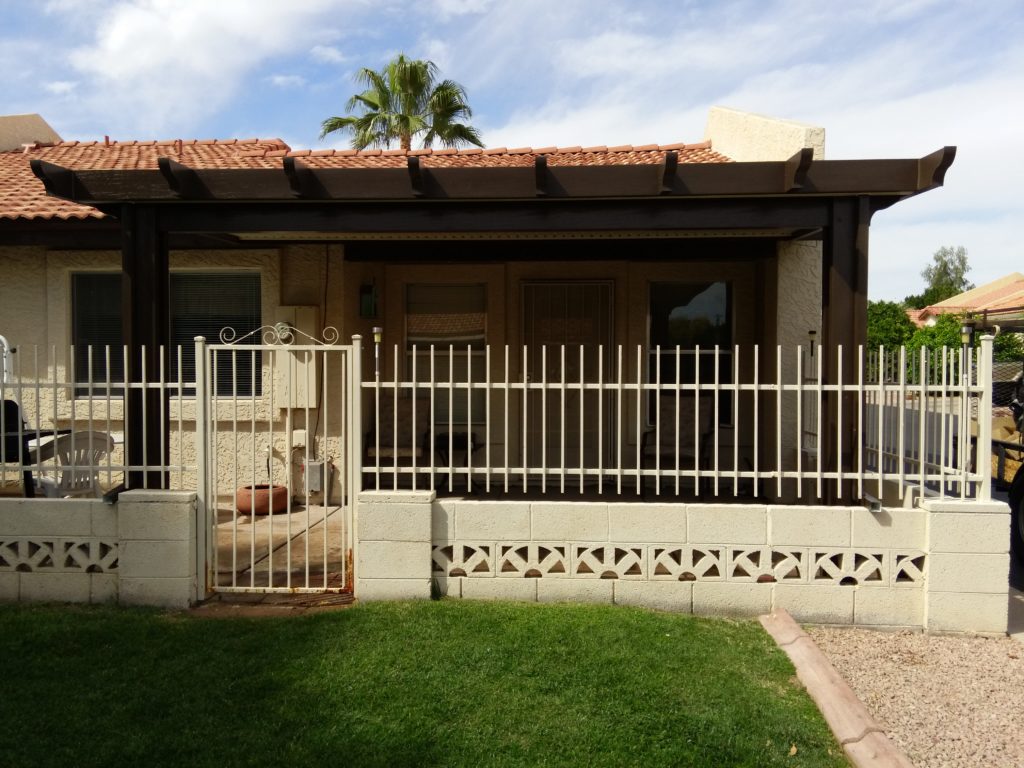 Alumawood patio cover installed by Royal Covers of Arizona in Mesa, AZ