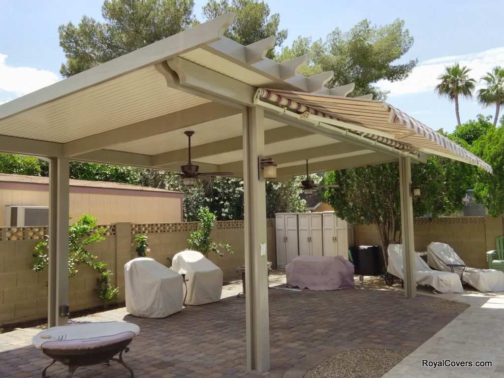 solid patio cover installed by Royal Covers of Arizona in Mesa, AZ