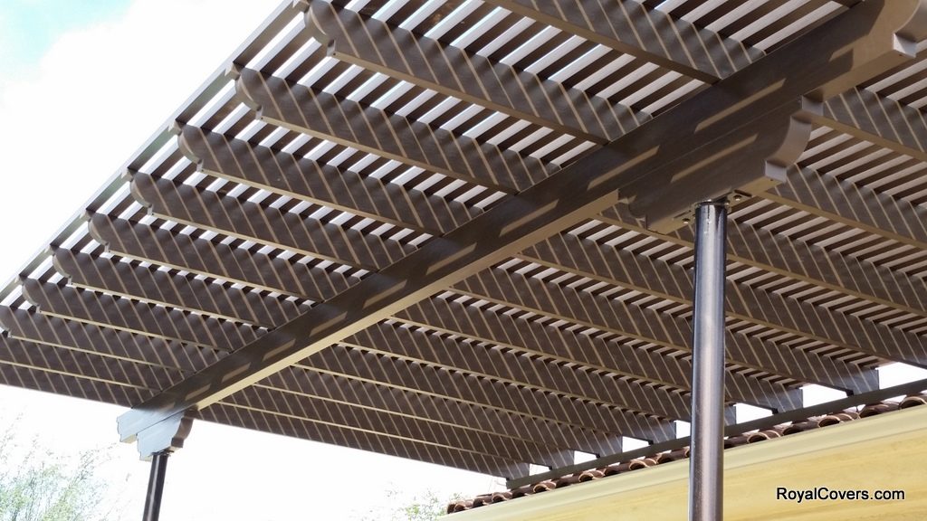 Alumawood Lattice Patio Cover installed by Royal Covers of Arizona in Glendale, AZ.
