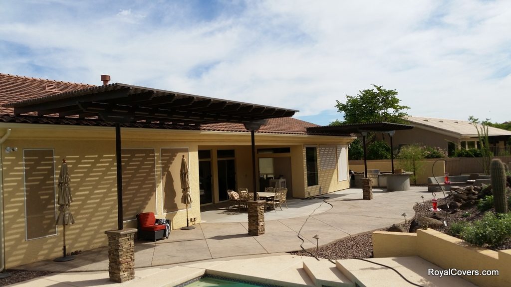 Alumawood Lattice Patio Cover installed by Royal Covers of Arizona in Glendale, AZ.