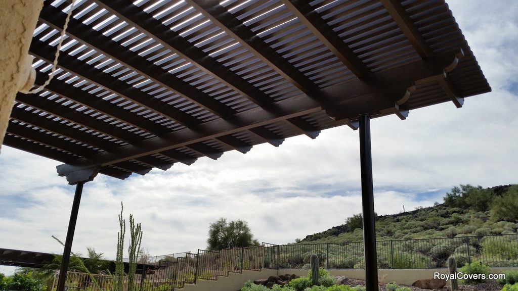 Alumawood Lattice Patio Cover installed by Royal Covers of Arizona in Glendale, AZ.