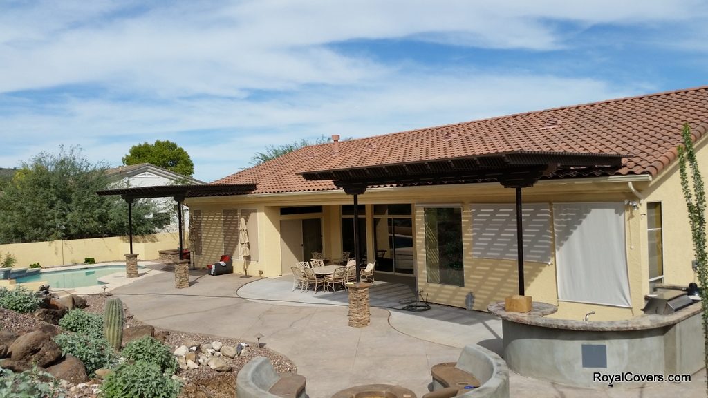 Alumawood Lattice Patio Cover installed by Royal Covers of Arizona in Glendale, AZ.
