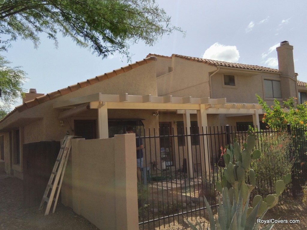 Alumawood patio covers installed by Royal Covers of Arizona in Tempe, AZ.