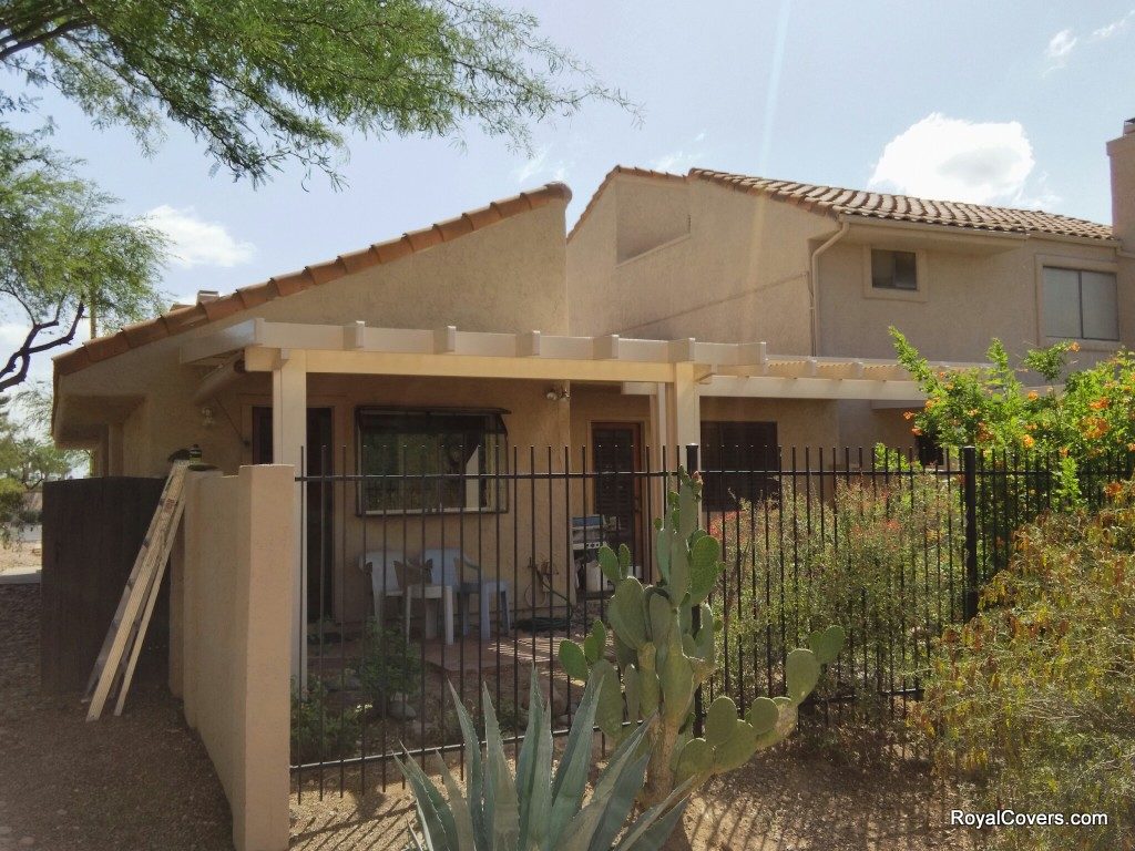 Alumawood patio covers installed by Royal Covers of Arizona in Tempe, AZ.