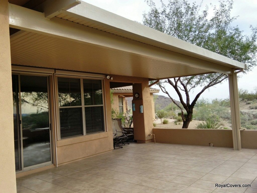 Patio cover installed by Royal Covers of Arizona - Alumawood installer Scottsdale, AZ.