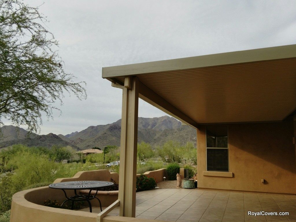 Patio cover installed by Royal Covers of Arizona - Alumawood installer Scottsdale, AZ.