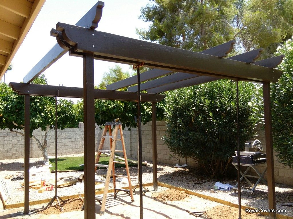 Custom Alumawood pergola built by Royal Covers of Arizona in Mesa, AZ.