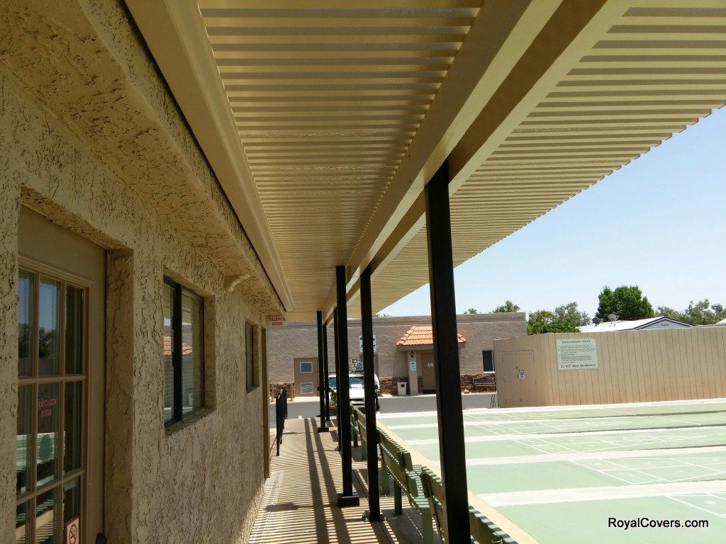 Commercial Alumawood Installation by Royal Covers of Arizona in Mesa, AZ.