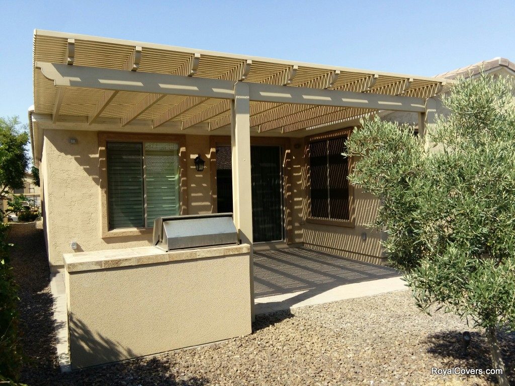 Alumawood Before and After pictures by Royal Covers of Arizona in Gilbert, AZ.