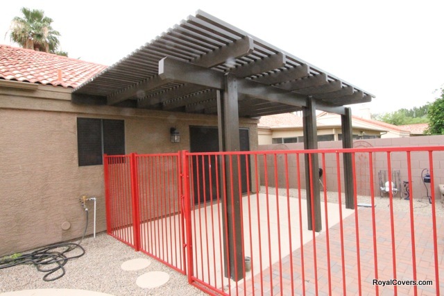 After - Wooden patio cover replacement in Gilbert, AZ.