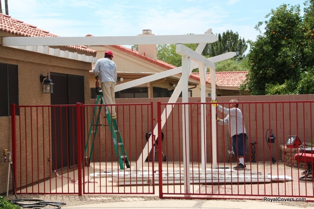 Removal - Wooden patio cover replacement in Gilbert, AZ.