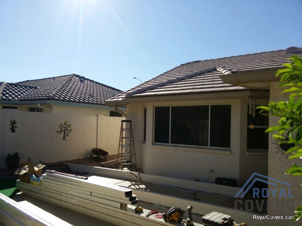 Before - Alumawood Pergola in Mesa, AZ.