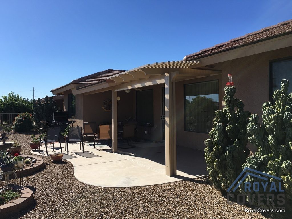 Alumawood lattice patio cover - Royal Covers of Arizona.