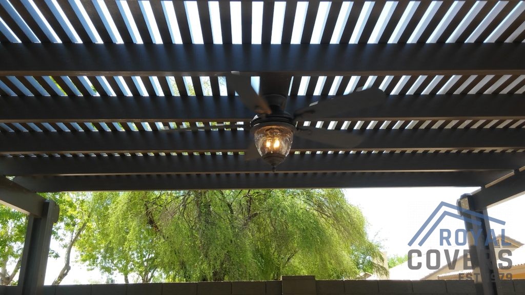Pergola over outdoor built in grill station - Royal Covers of Arizona