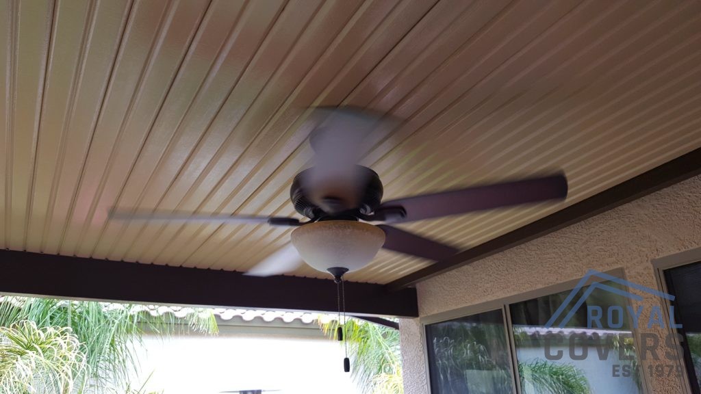 Alumawood patio cover with fans - Royal Covers of Arizona