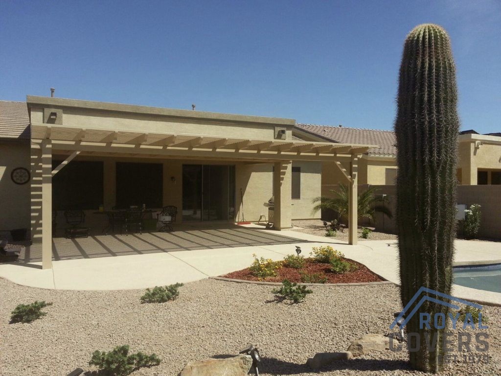 Alumawood Lattice Pergola in Maricopa, AZ