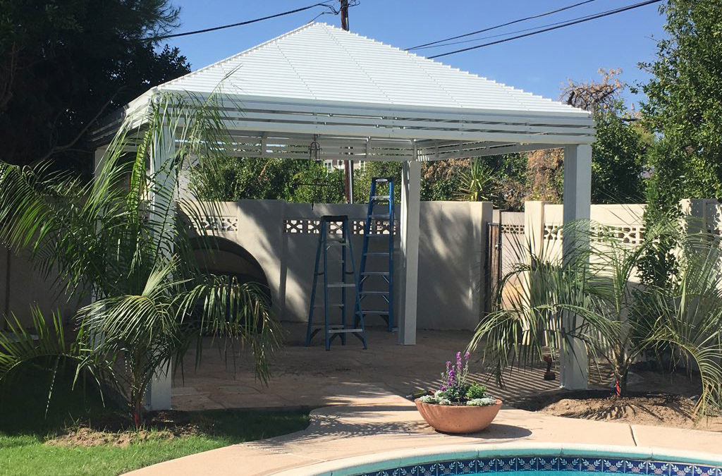 Alumawood On Existing Steel Cabana Framework